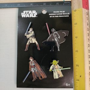 Star wars enameled pen set. Anakin Skywalker, Obi-Wan Kenobi, Yoda, Darth Vader